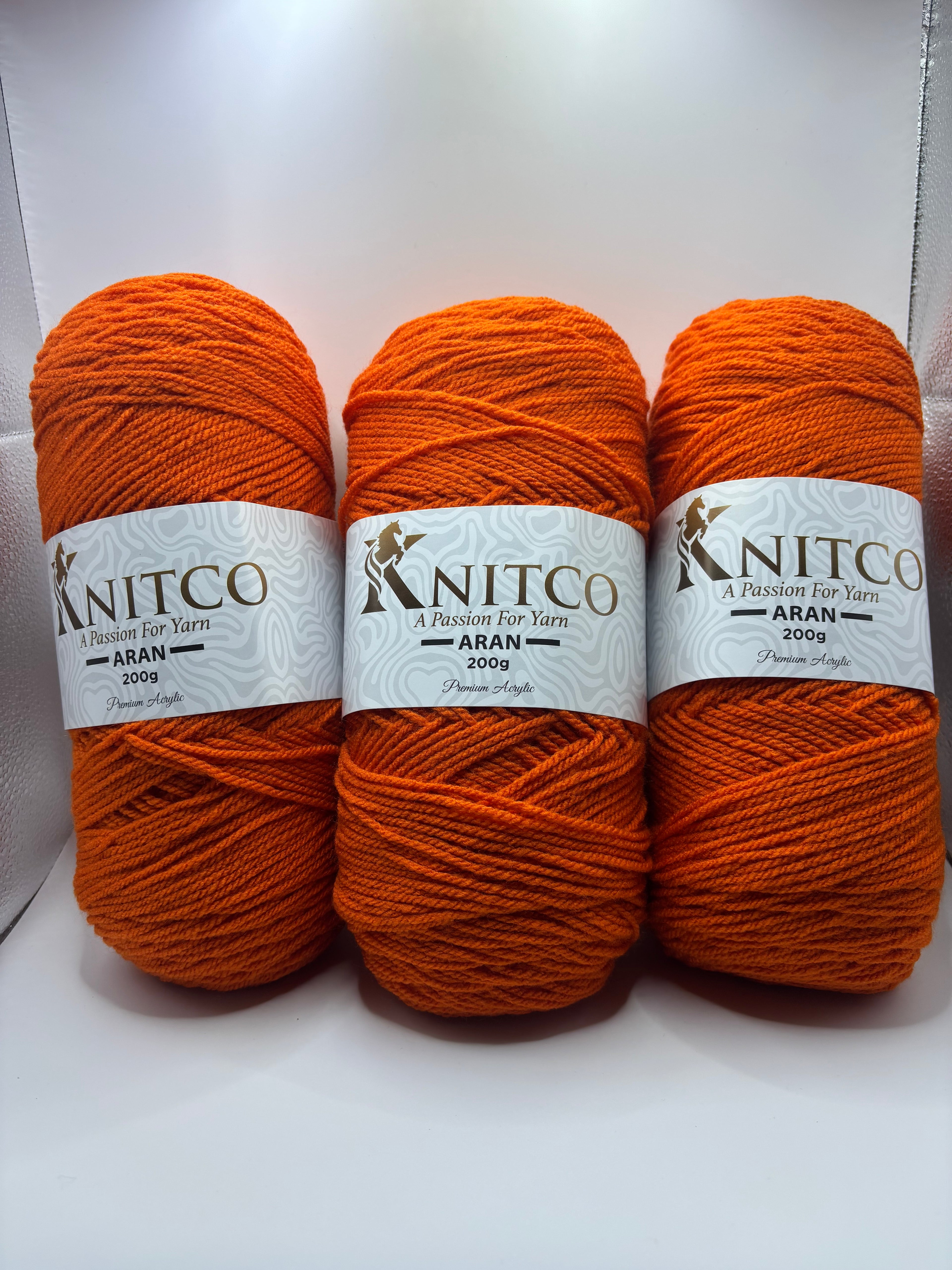 Knitco Premium Aran Yarn - 200g 420mt 100% Acrylic Yarn - Available in 58 Shades