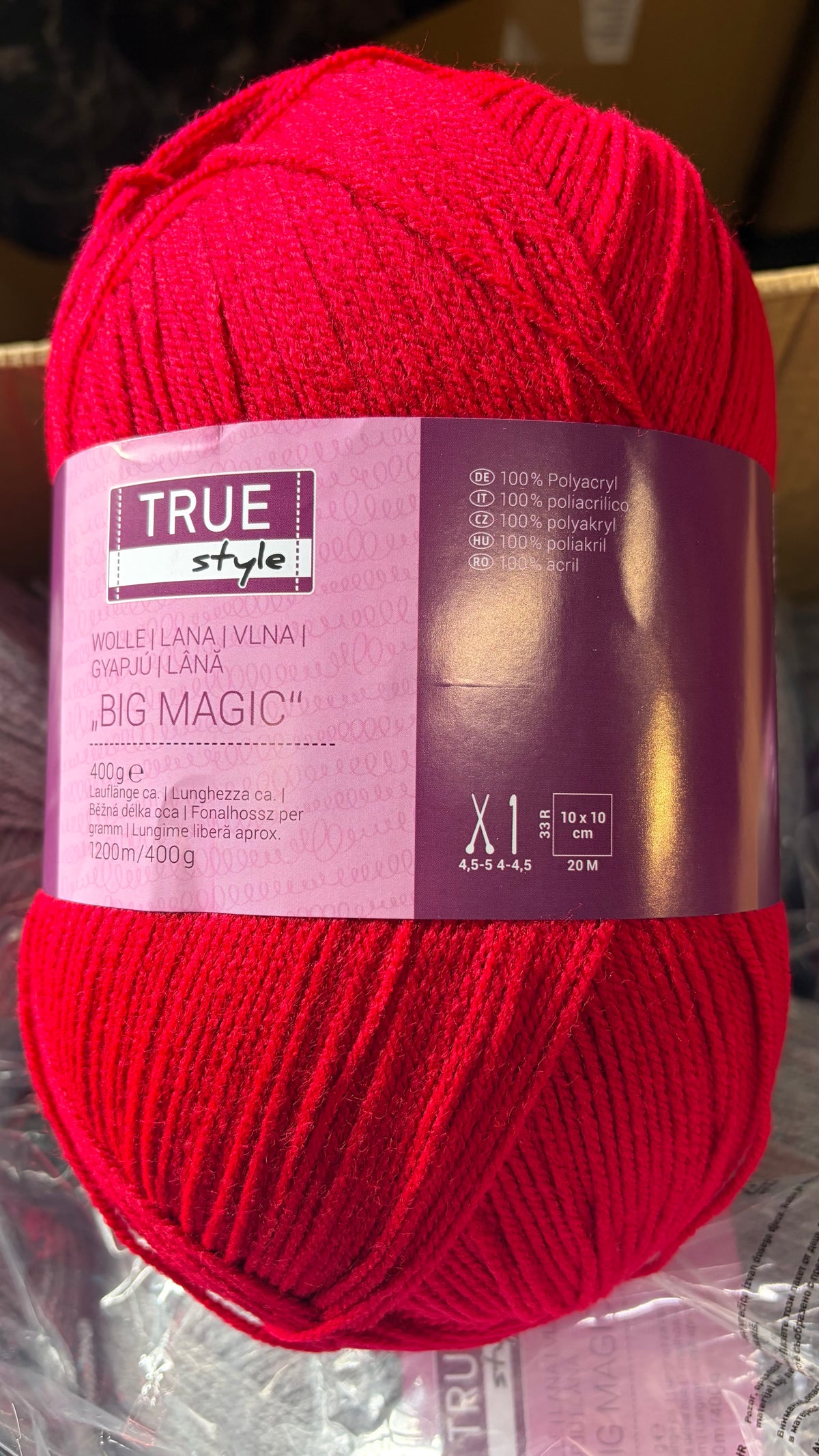 CLEARANCE - True Style 1 x 400g Red DK