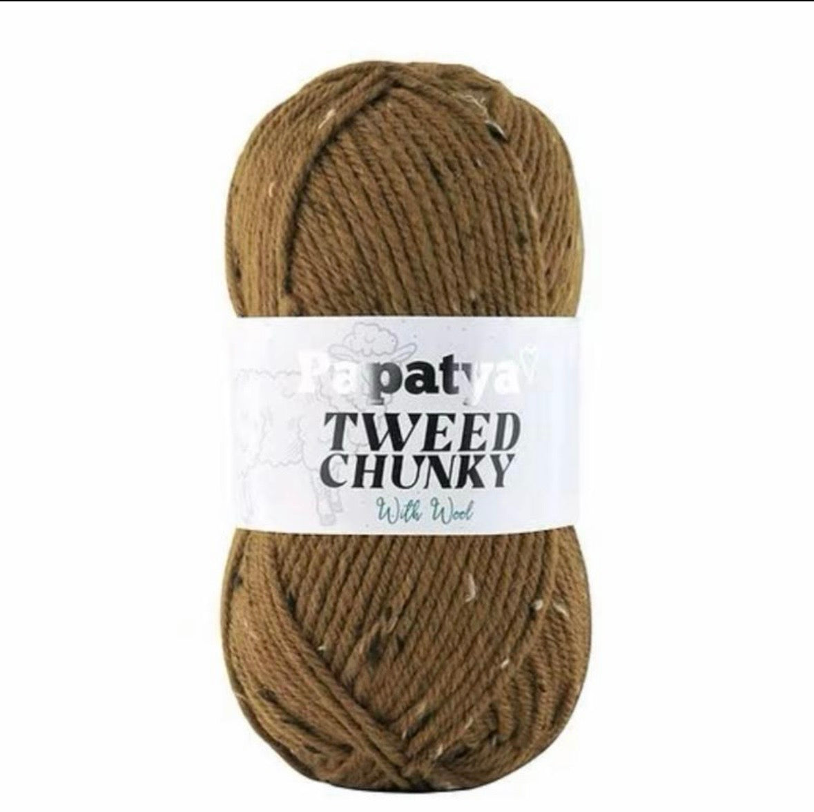 Papatya Tweed Chunky with wool  5 x 100g Balls Super Soft Yarn Perfect for Wearables Blankets and More in Assorted Colors