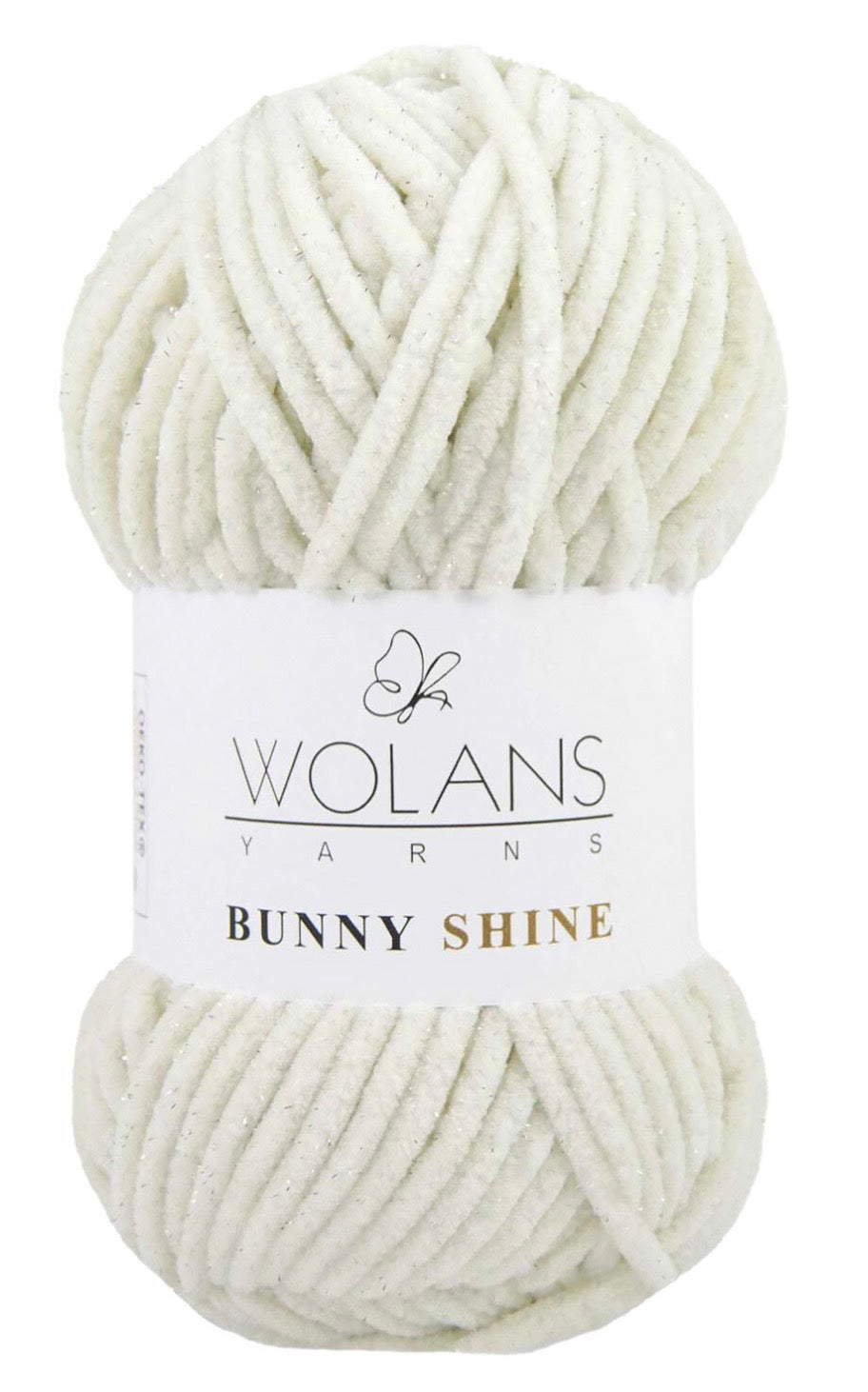 Wolans Bunny Shine 1 x 100g soft 100% Polyester Chenille yarn with Silver Glitter