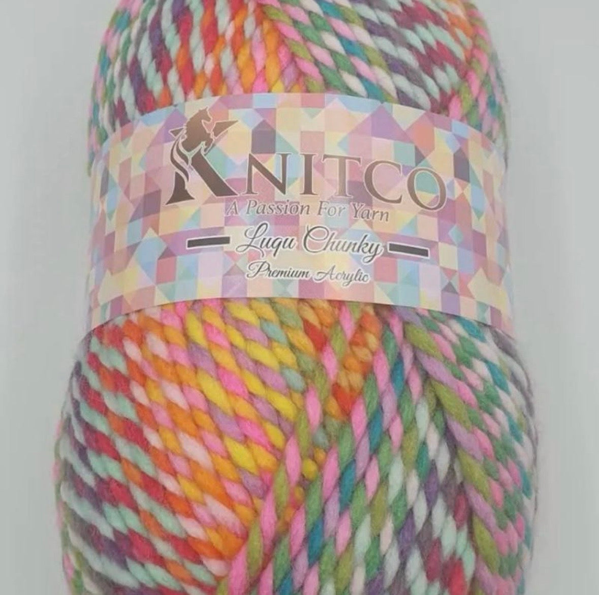 Knitco Luqu Chunky 1 x 300g Ball 195m Yarn for Crochet & Knitting Projects Soft and Warm Wool Blend - available in 11 gorgeous shades