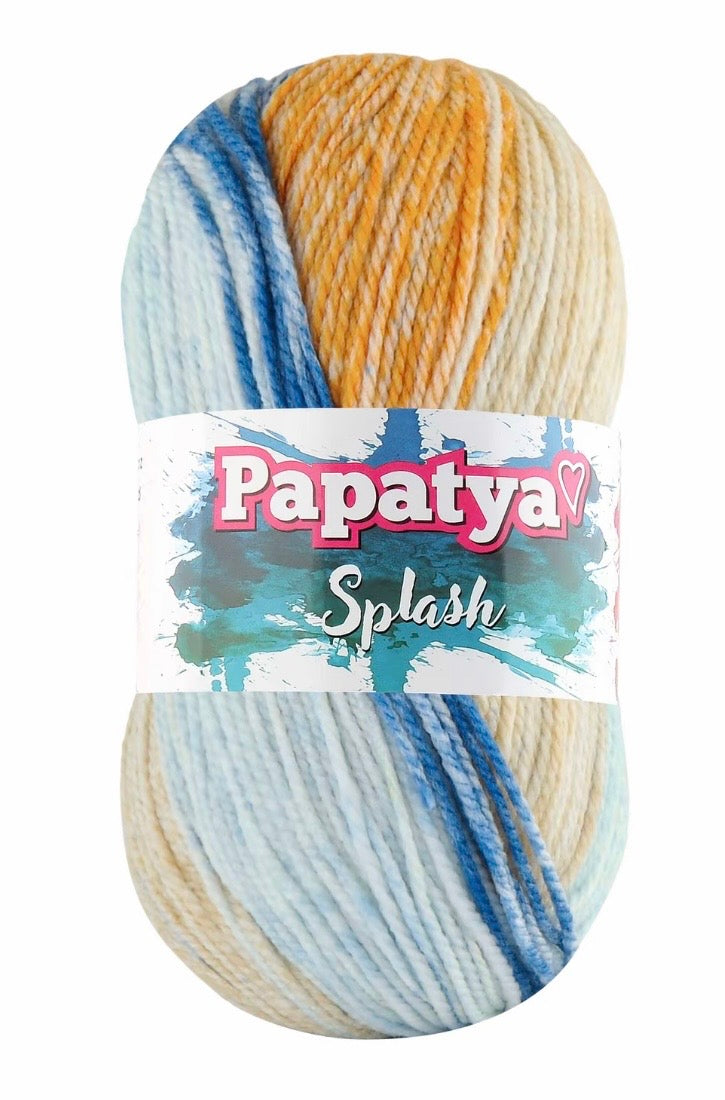 Papatya Splash 5 x 100g 100% Acrylic 185m Chunky yarn