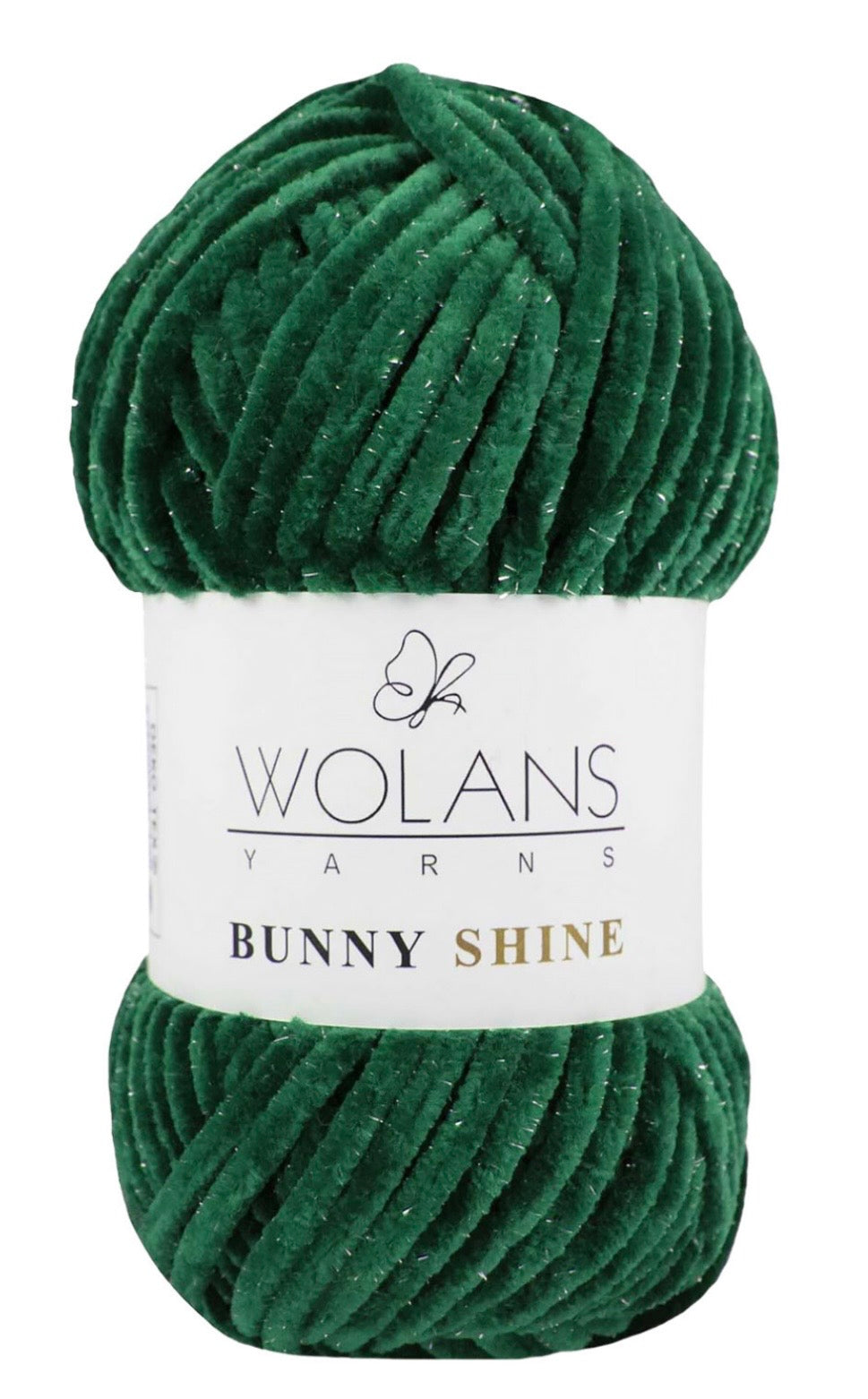 Wolans Bunny Shine 1 x 100g soft 100% Polyester Chenille yarn with Silver Glitter