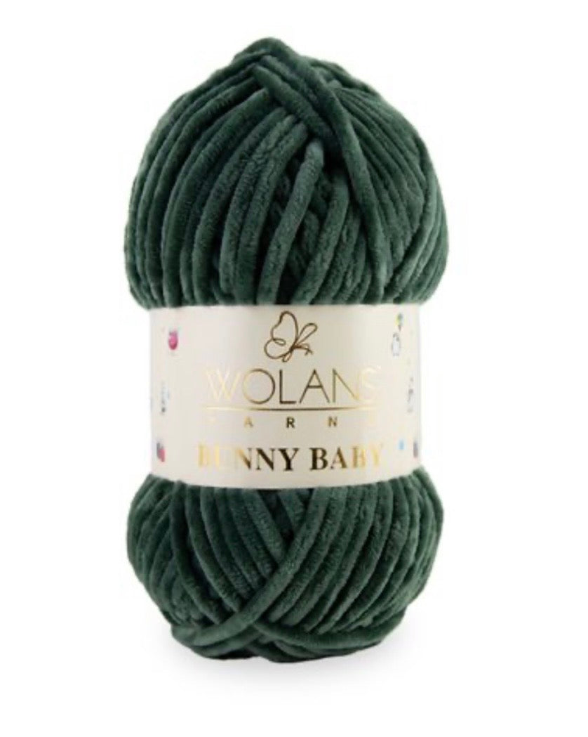 Wolans Bunny Baby 1 x 100g 100% Polyester Chenille yarn - 98 colours available