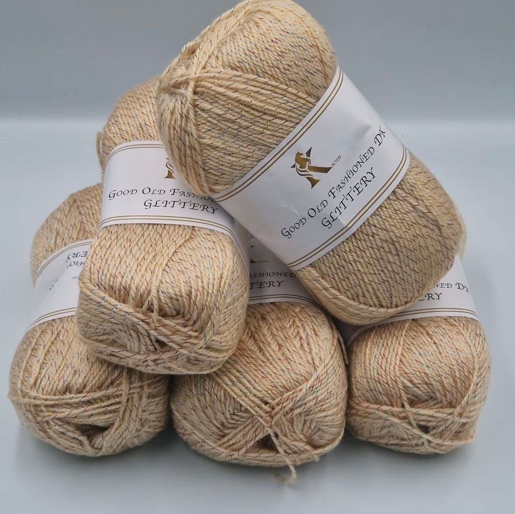 Knitco Good Old Fashioned Glittery DK 5 x 100g - 270m Crochet / Knitting Yarn 95% Acrylic 5% Silk