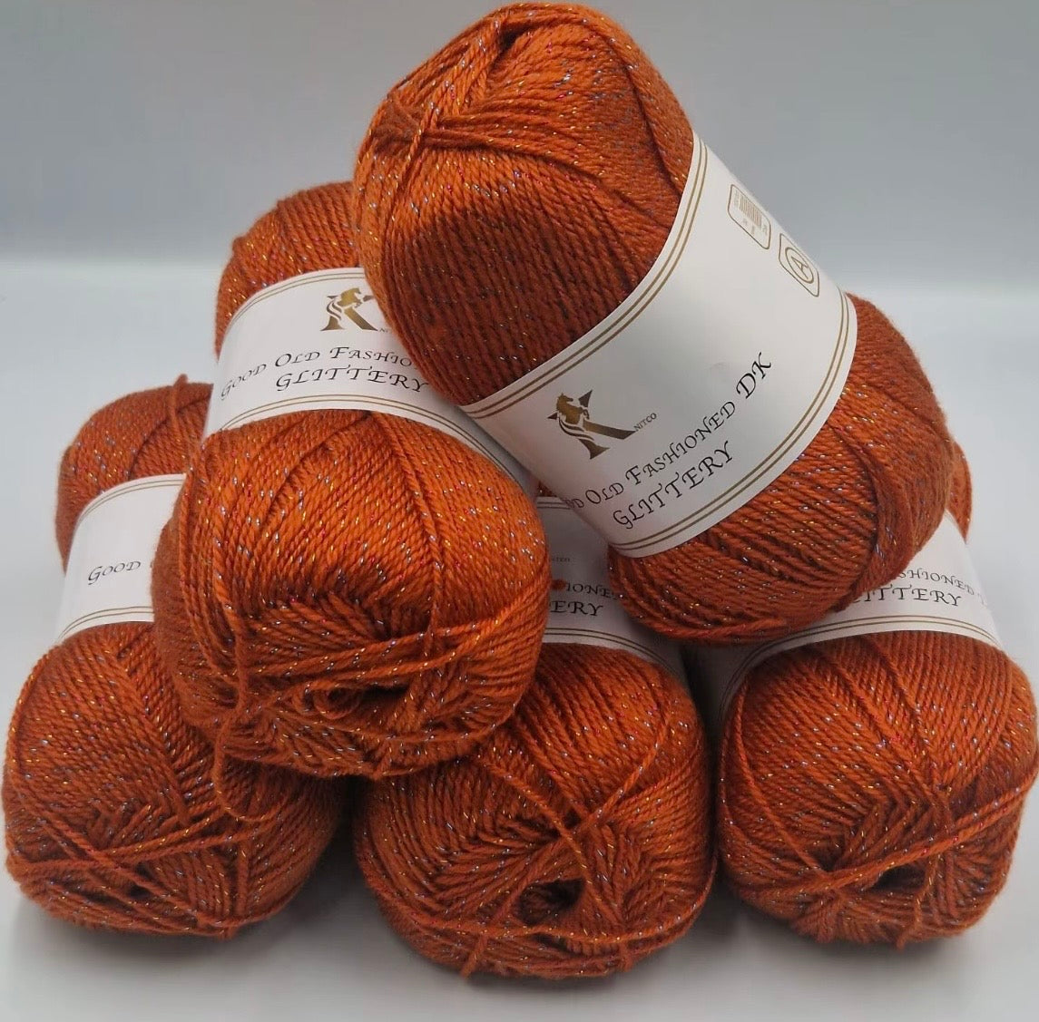 Knitco Good Old Fashioned Glittery DK 5 x 100g - 270m Crochet / Knitting Yarn 95% Acrylic 5% Silk