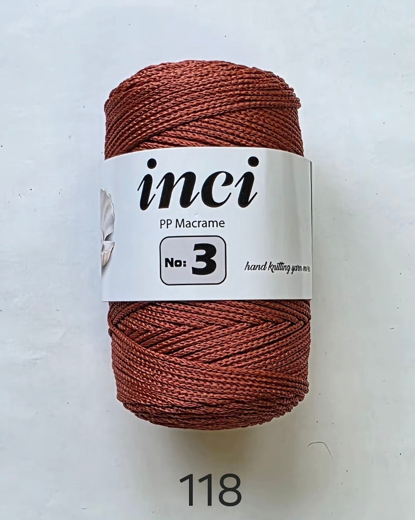 INCI PP Macrame Cord No.3 Size - 1 x 100g Rolls