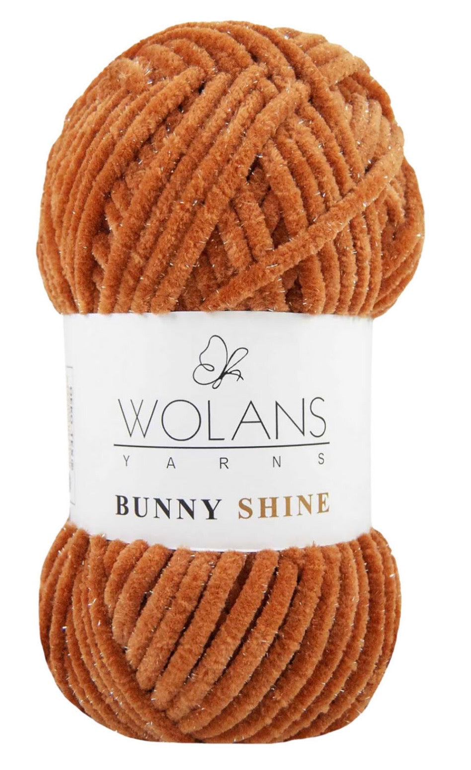 Wolans Bunny Shine 1 x 100g soft 100% Polyester Chenille yarn with Silver Glitter