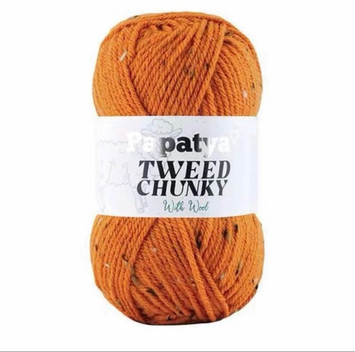 Papatya Tweed Chunky with wool  5 x 100g Balls Super Soft Yarn Perfect for Wearables Blankets and More in Assorted Colors