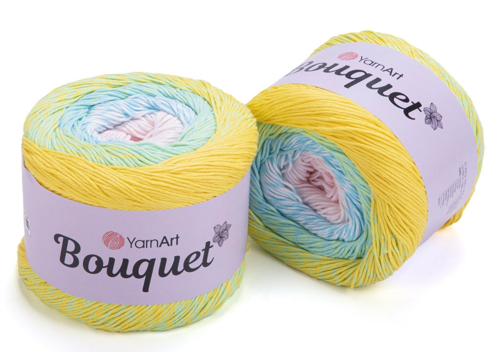 YarnArt Bouquet 100% Cotton DK  Cake 2 x 250g Cakes 500m