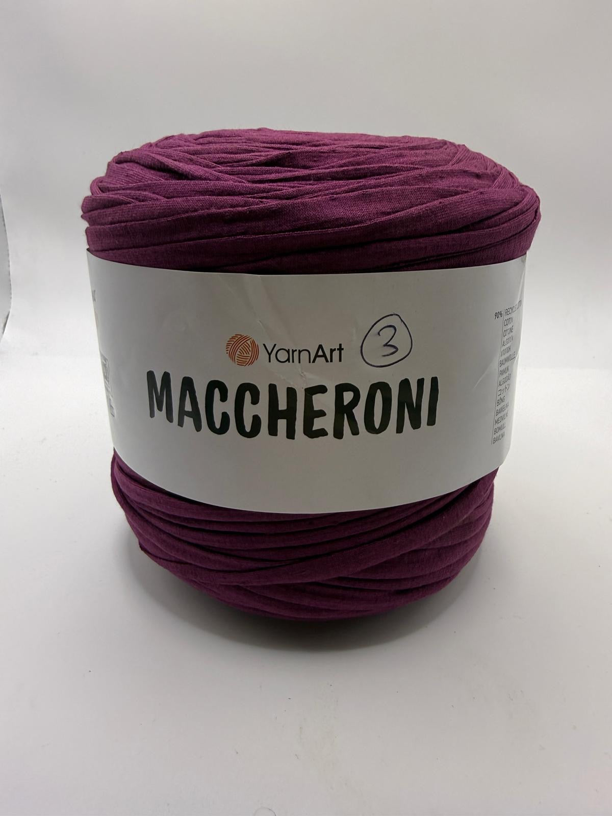 YarnArt Maccheroni Recycled T-SHIRT YARN -
Approx. 500g - 700g ball (Please read description)
