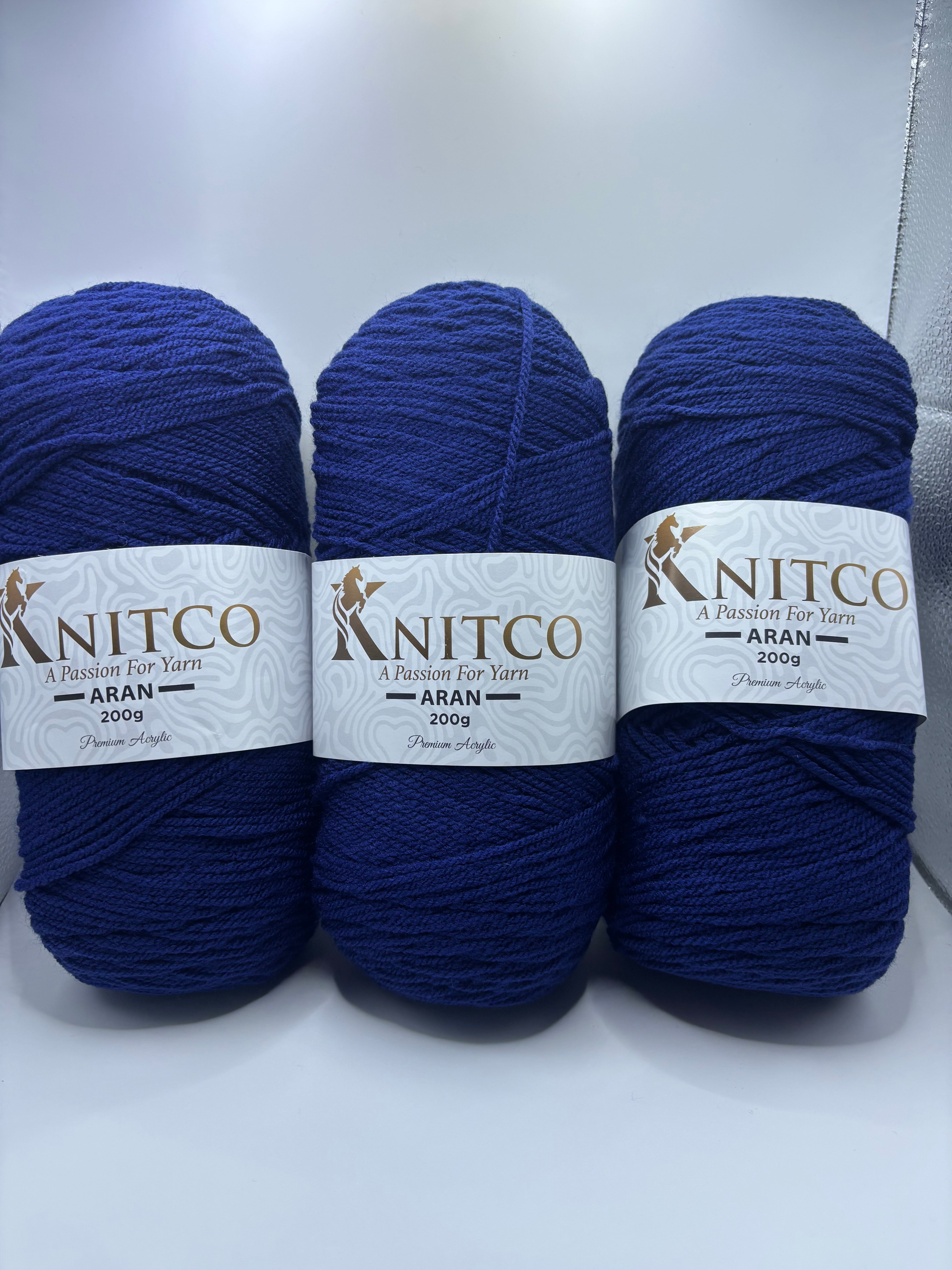 Knitco Premium Aran Yarn - 200g 420mt 100% Acrylic Yarn - Available in 58 Shades