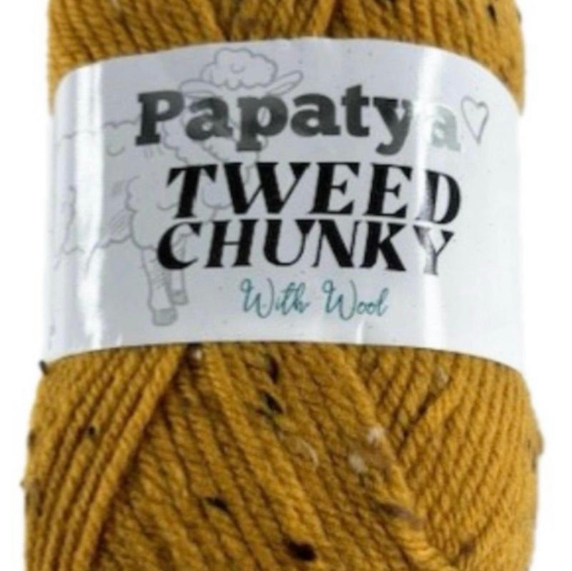 Papatya Tweed Chunky with wool  5 x 100g Balls Super Soft Yarn Perfect for Wearables Blankets and More in Assorted Colors