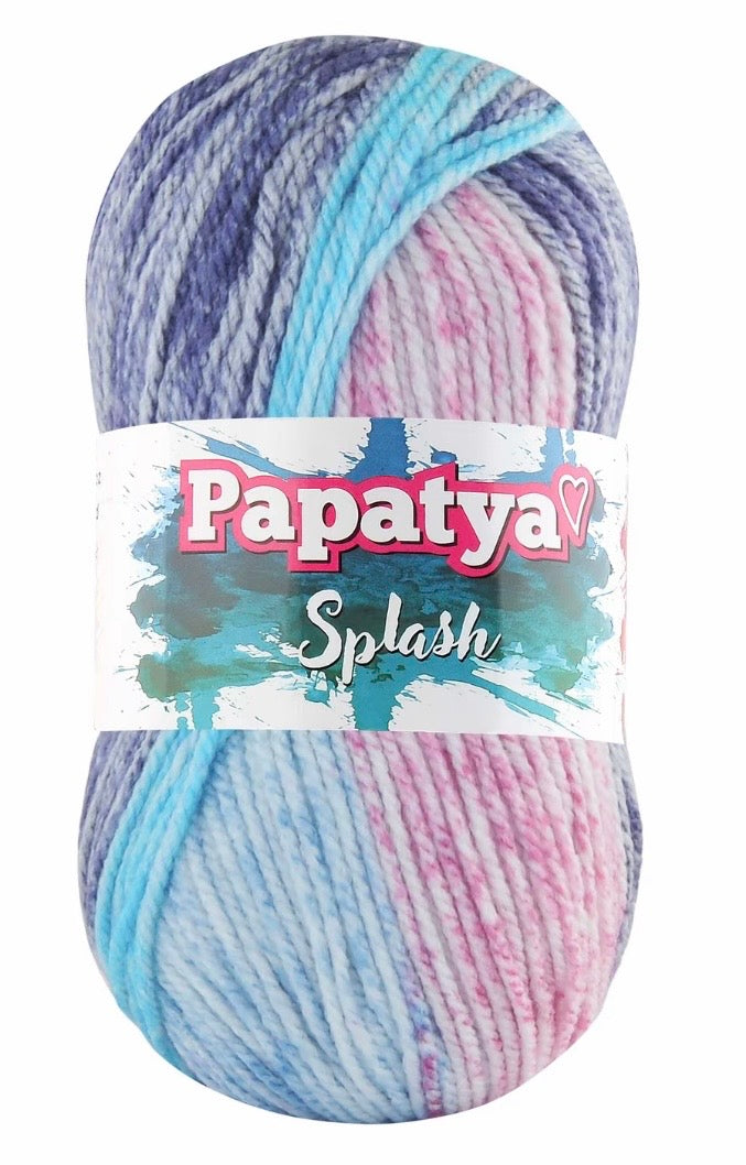 Papatya Splash 5 x 100g 100% Acrylic 185m Chunky yarn