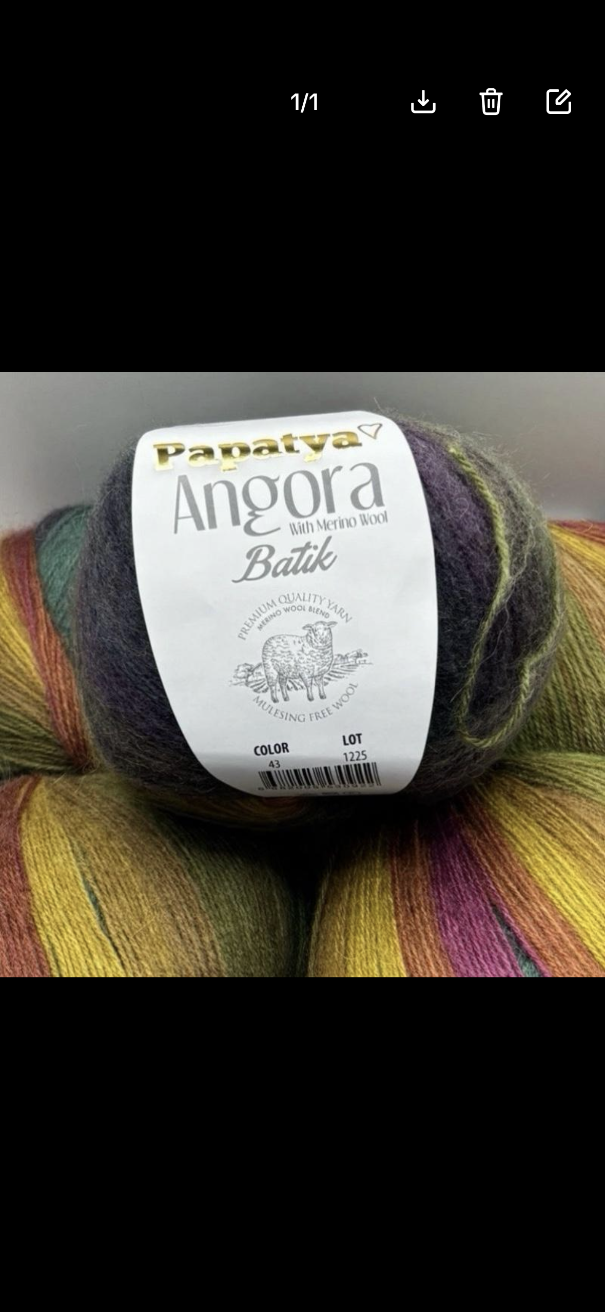 Papatya Angora Batik Yarn 4 x 100g Balls Super Soft Merino Wool & Acrylic Blend Self-Striping Fine #2 550mt Value Yarn crochet poncho