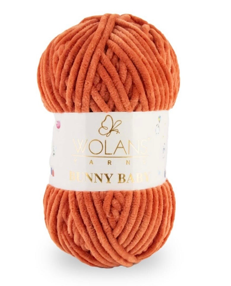 Wolans Bunny Baby 1 x 100g 100% Polyester Chenille yarn - 98 colours available