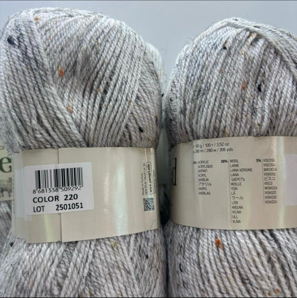 YarnArt Tweed 5 x 100g DK crochet / knitting yarn - 12 stunning shades to choose from. Prefect for any prefect