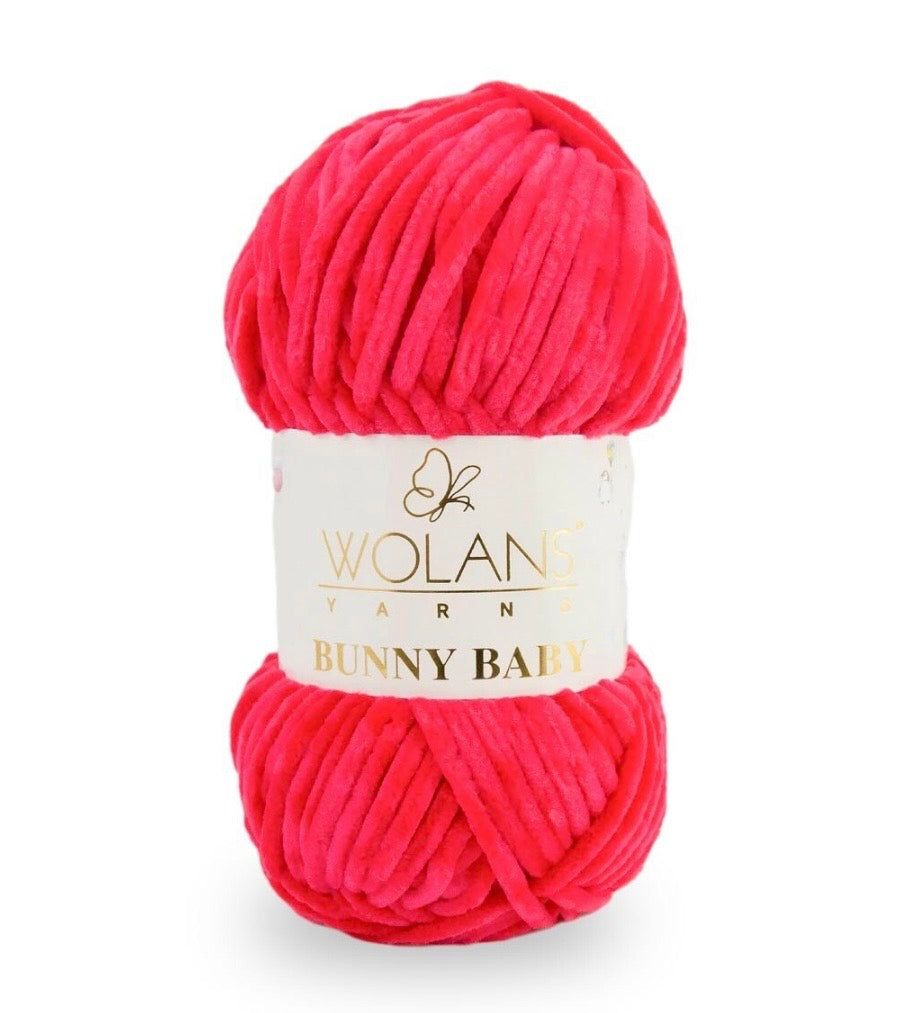 Wolans Bunny Baby 1 x 100g 100% Polyester Chenille yarn - 98 colours available