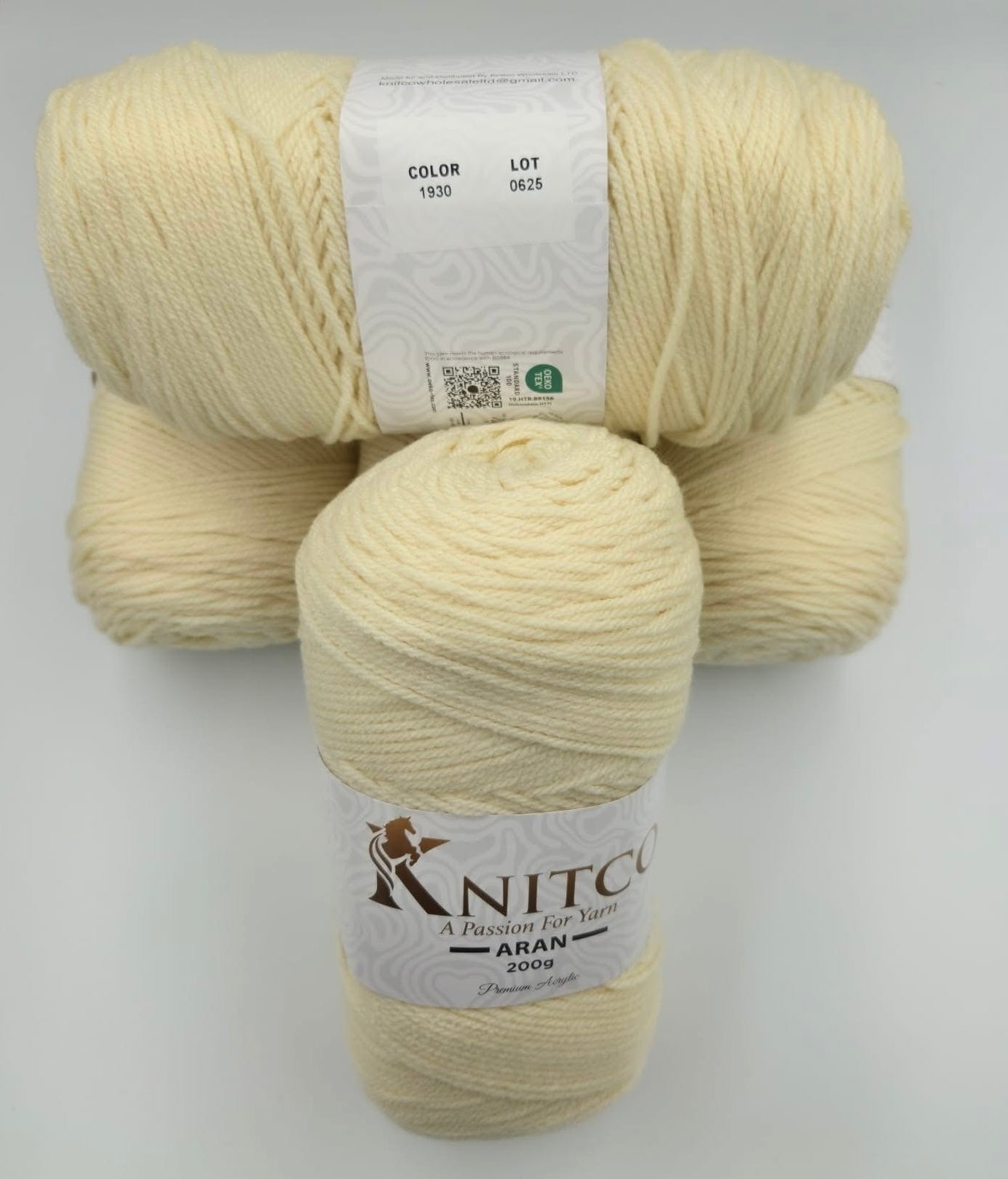 Knitco Premium Aran Yarn - 200g 420mt 100% Acrylic Yarn - Available in 58 Shades