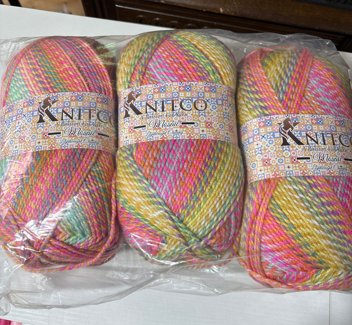 Knitco Mosiac Lightweight Chunky Yarn 300g 100% Acrylic - Soft & Versatile for Knitting Projects Available in 11 stunning colours
