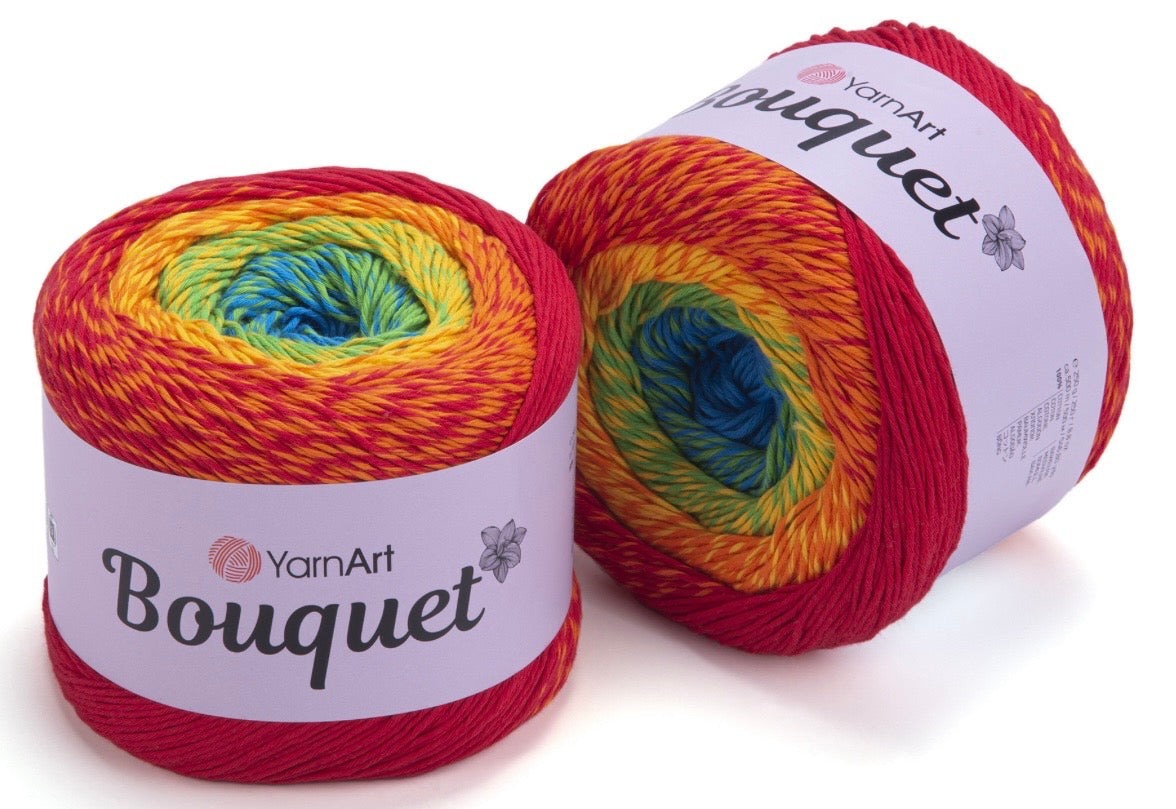 YarnArt Bouquet 100% Cotton DK  Cake 2 x 250g Cakes 500m