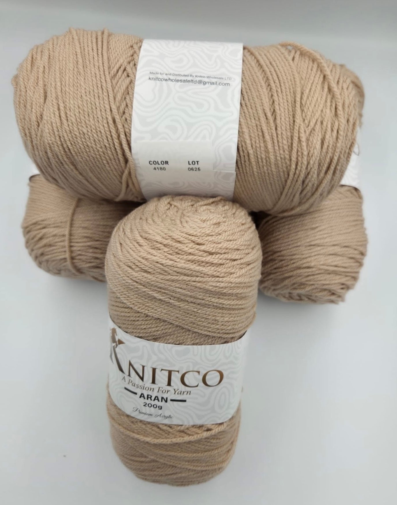 Knitco Premium Aran Yarn - 200g 420mt 100% Acrylic Yarn - Available in 58 Shades