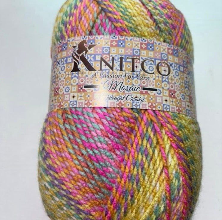 Knitco Mosiac Lightweight Chunky Yarn 300g 100% Acrylic - Soft & Versatile for Knitting Projects Available in 11 stunning colours
