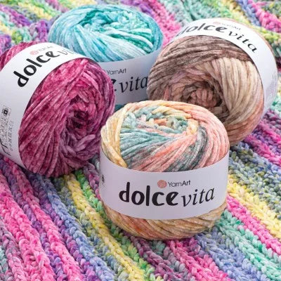 YarnArt Dolve Vita 3 x 150g of velvety soft chenille Yarn