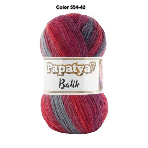 Papatya Batik DK 5 x 100g 100% Acrylic Yarn 360m per ball