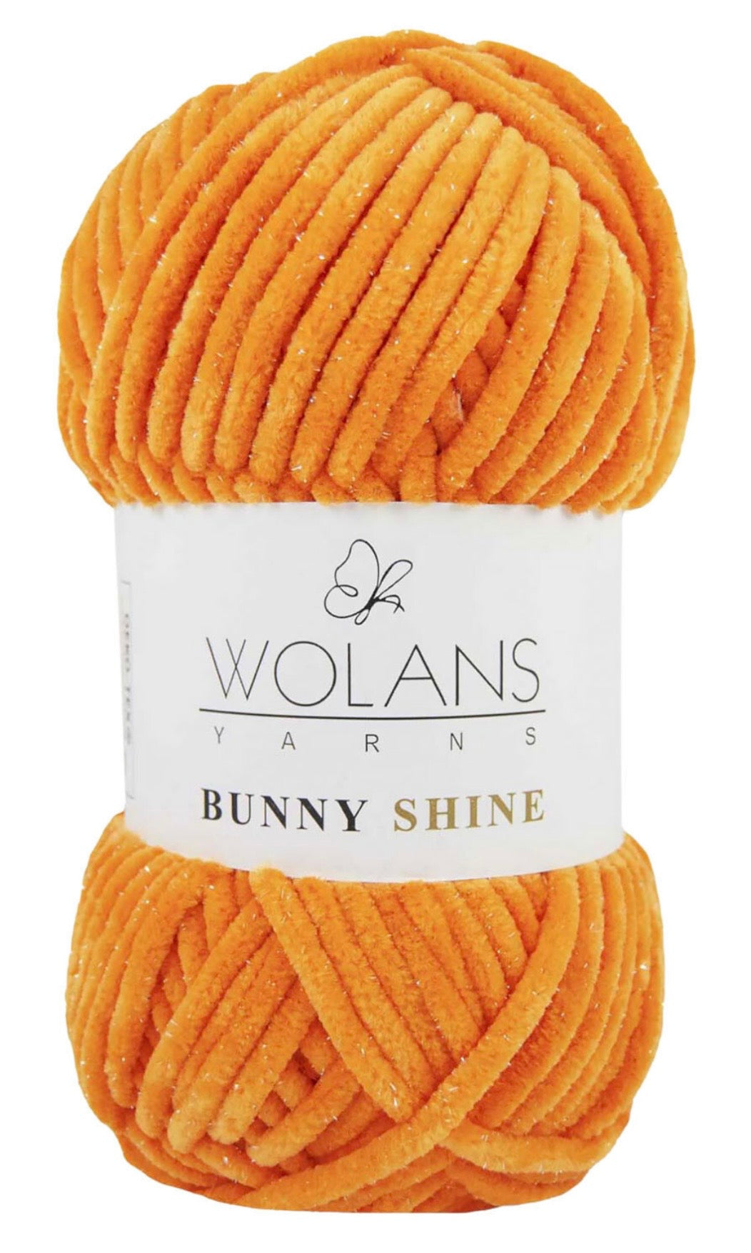 Wolans Bunny Shine 1 x 100g soft 100% Polyester Chenille yarn with Silver Glitter