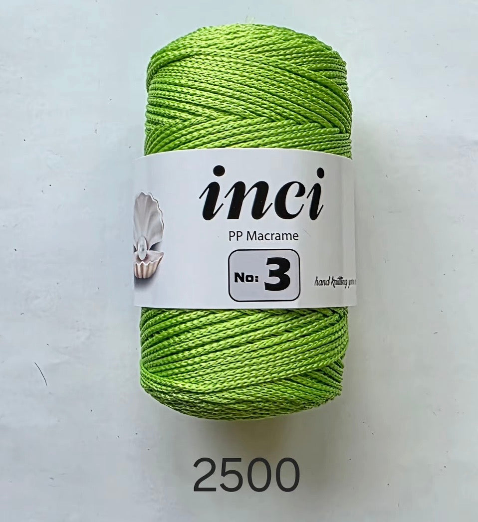 INCI PP Macrame Cord No.3 Size - 1 x 100g Rolls