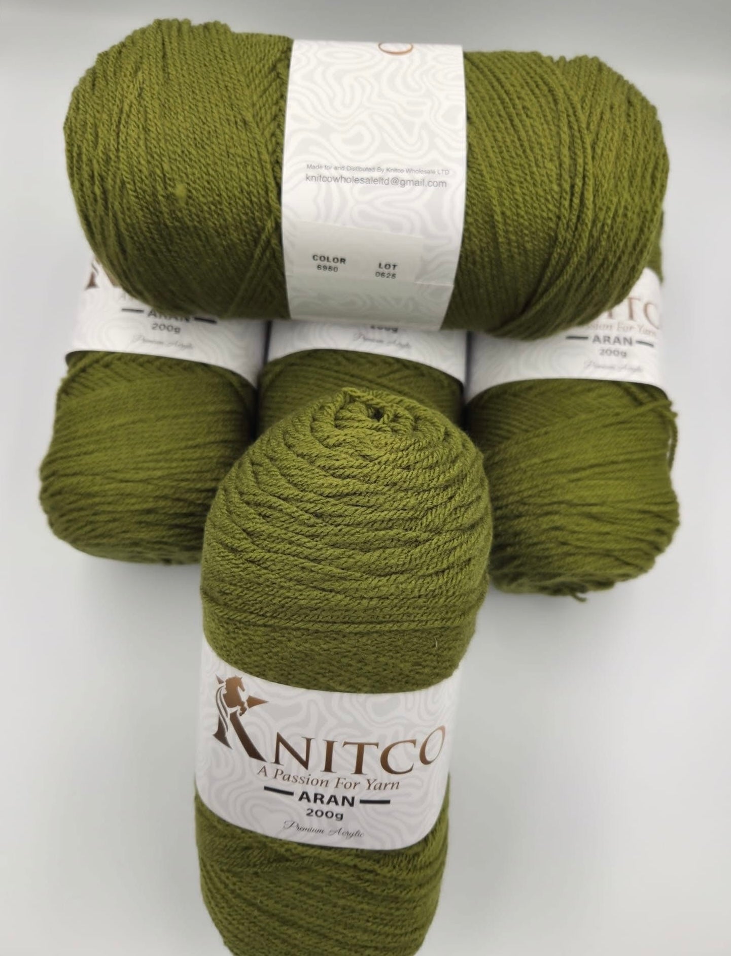 Knitco Premium Aran Yarn - 200g 420mt 100% Acrylic Yarn - Available in 58 Shades