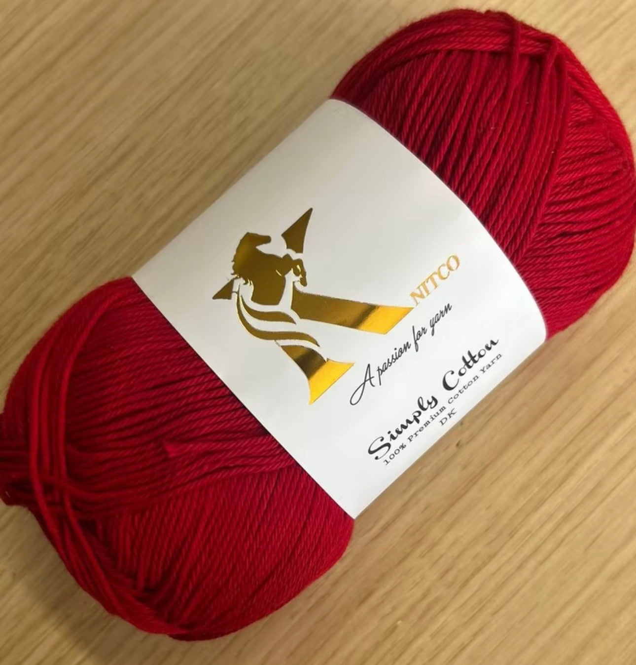 Knitco Premium Simply Cotton 1 x 100g 250m per Skein