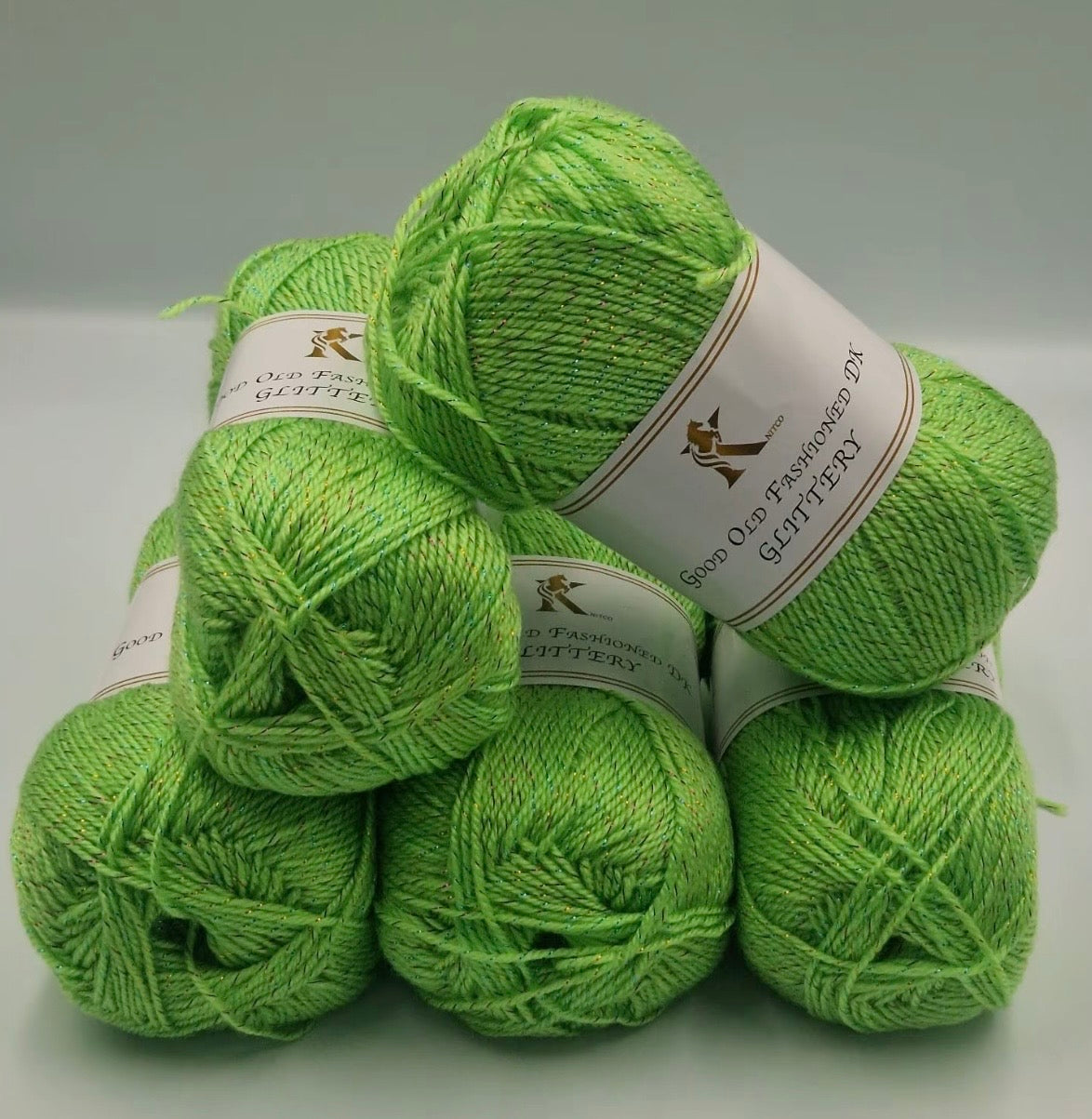 Knitco Good Old Fashioned Glittery DK 5 x 100g - 270m Crochet / Knitting Yarn 95% Acrylic 5% Silk