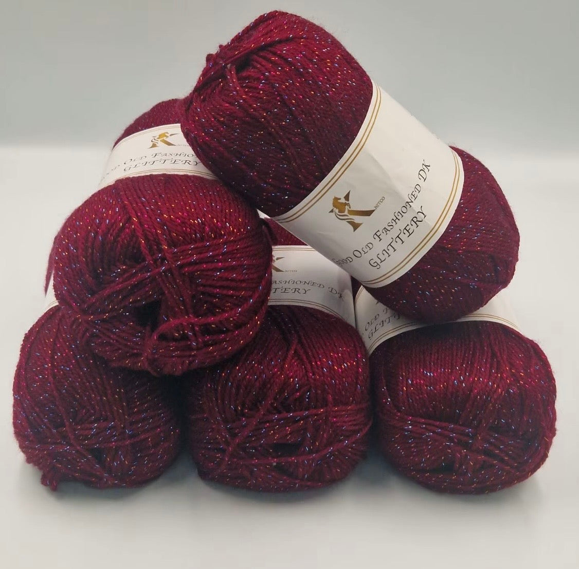 Knitco Good Old Fashioned Glittery DK 5 x 100g - 270m Crochet / Knitting Yarn 95% Acrylic 5% Silk
