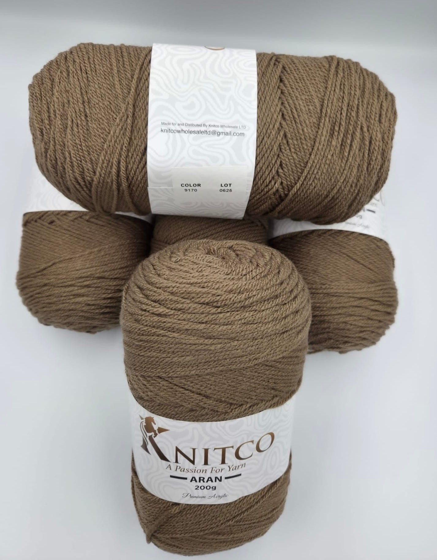Knitco Premium Aran Yarn - 200g 420mt 100% Acrylic Yarn - Available in 58 Shades