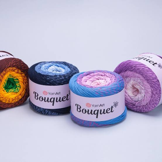 YarnArt Bouquet 100% Cotton DK  Cake 2 x 250g Cakes 500m