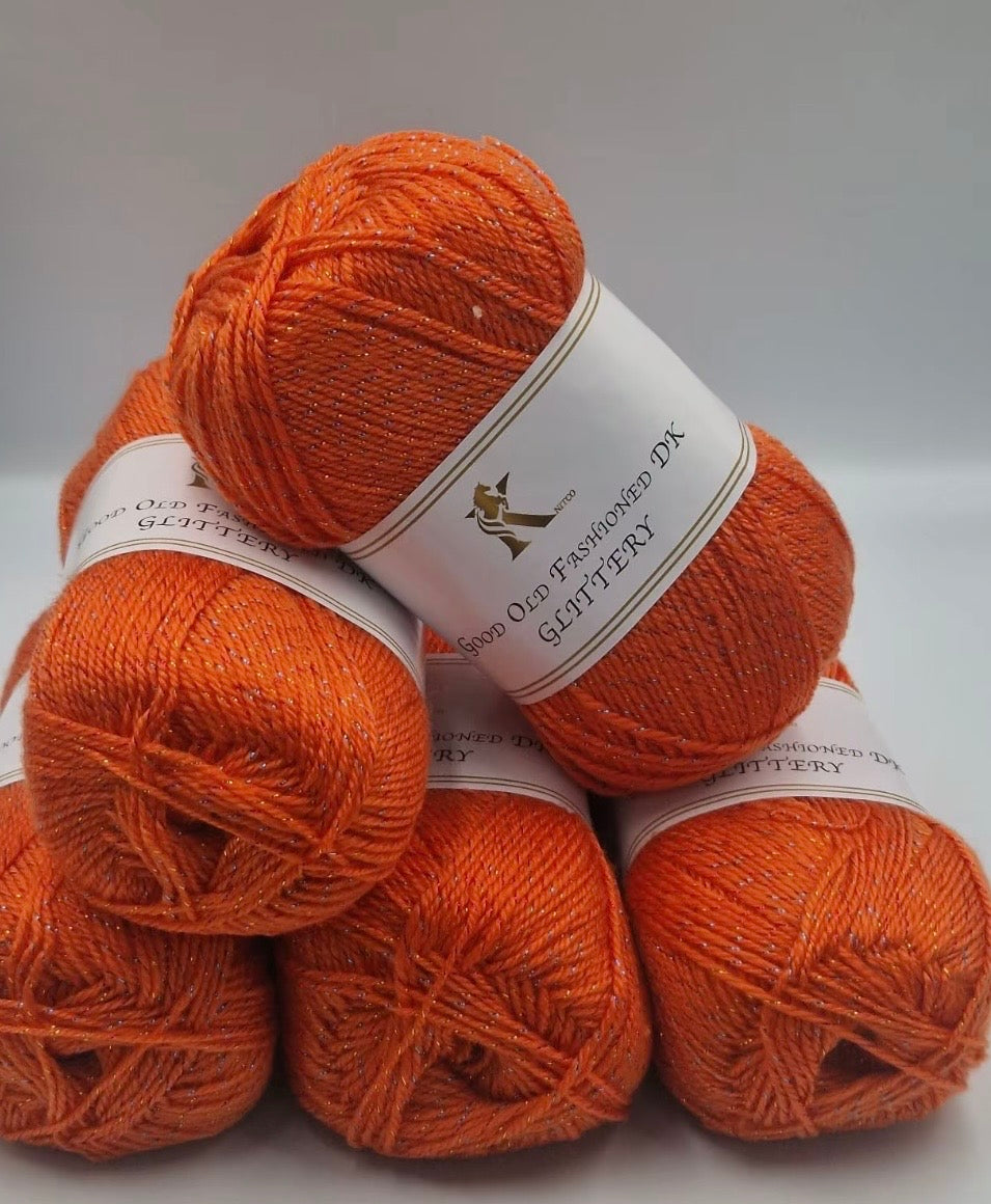 Knitco Good Old Fashioned Glittery DK 5 x 100g - 270m Crochet / Knitting Yarn 95% Acrylic 5% Silk