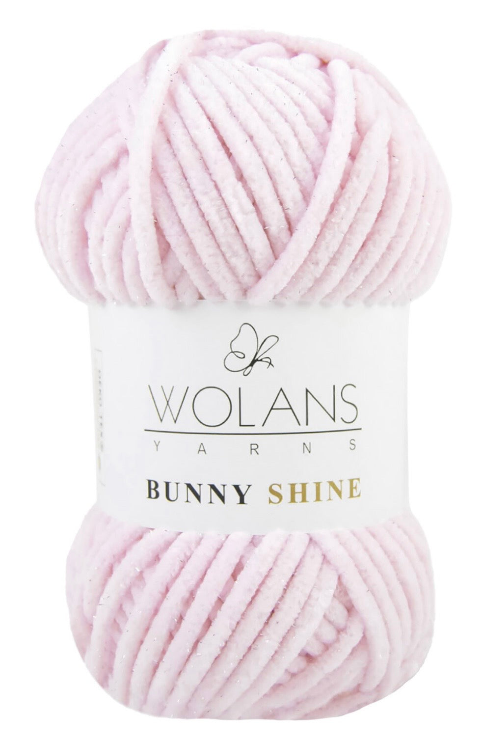 Wolans Bunny Shine 1 x 100g soft 100% Polyester Chenille yarn with Silver Glitter