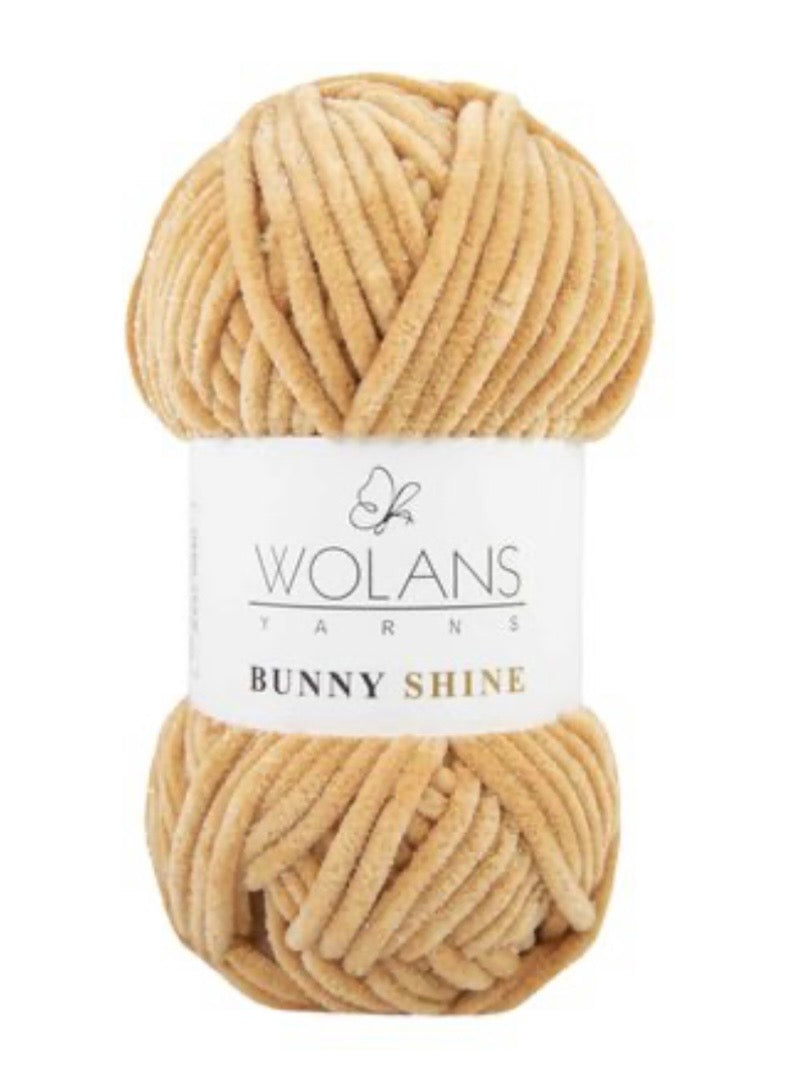 Wolans Bunny Shine 1 x 100g soft 100% Polyester Chenille yarn with Silver Glitter