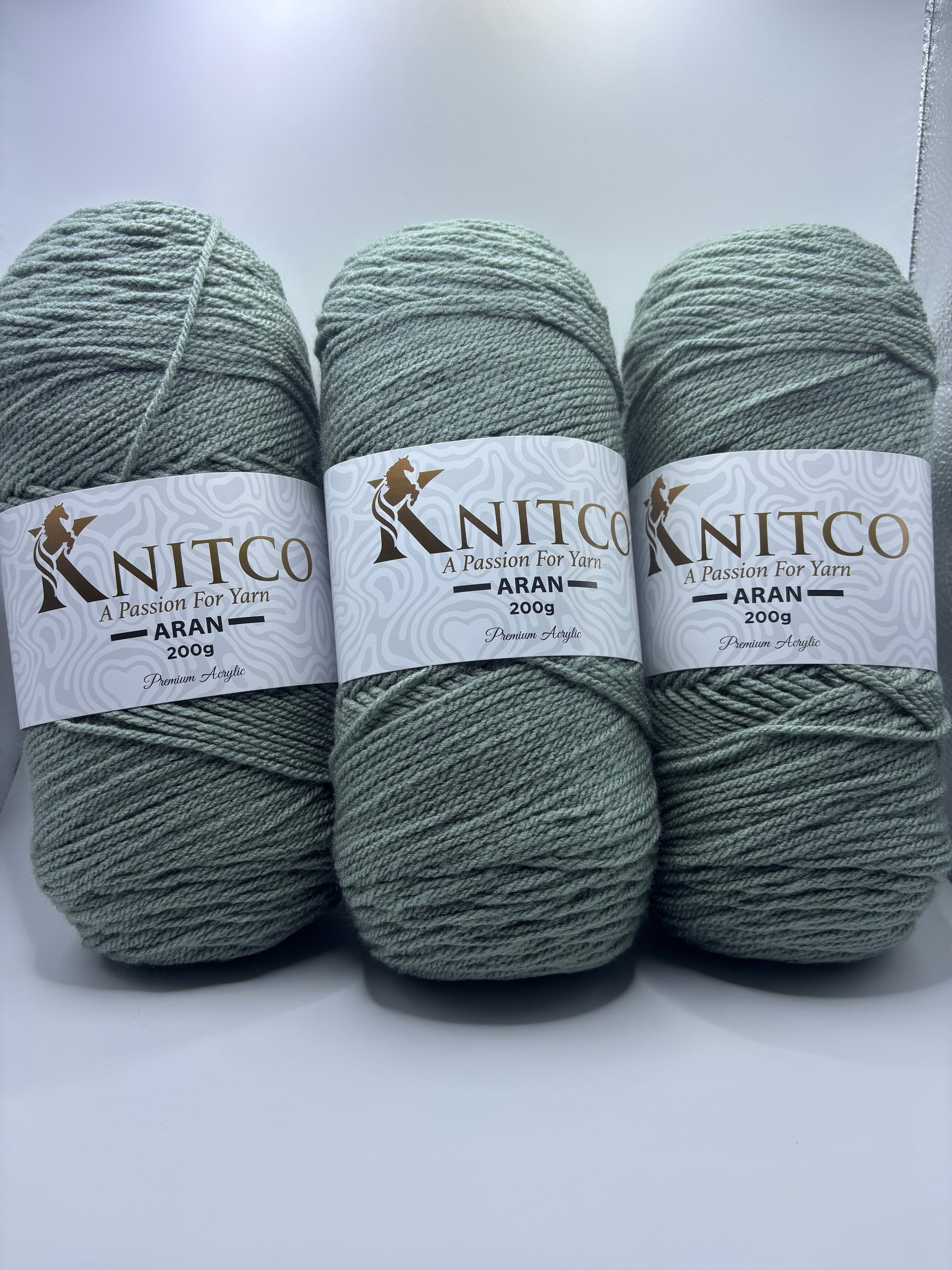 Knitco Premium Aran Yarn - 200g 420mt 100% Acrylic Yarn - Available in 58 Shades