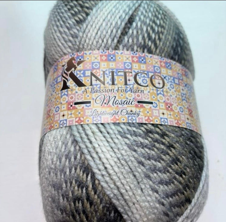 Knitco Mosiac Lightweight Chunky Yarn 300g 100% Acrylic - Soft & Versatile for Knitting Projects Available in 11 stunning colours