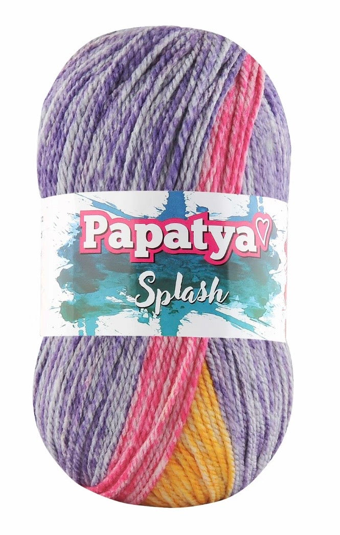 Papatya Splash 5 x 100g 100% Acrylic 185m Chunky yarn