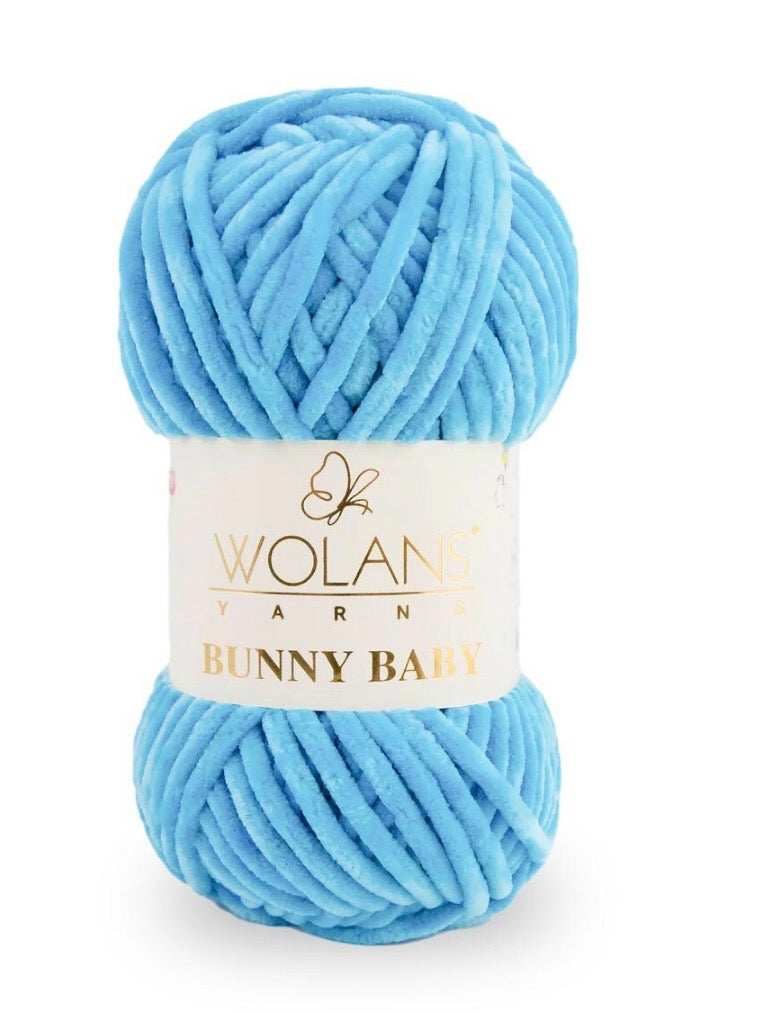 Wolans Bunny Baby 1 x 100g 100% Polyester Chenille yarn - 98 colours available