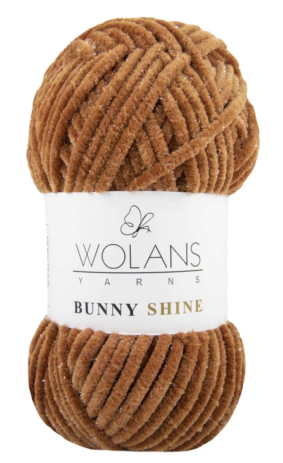Wolans Bunny Shine 1 x 100g soft 100% Polyester Chenille yarn with Silver Glitter