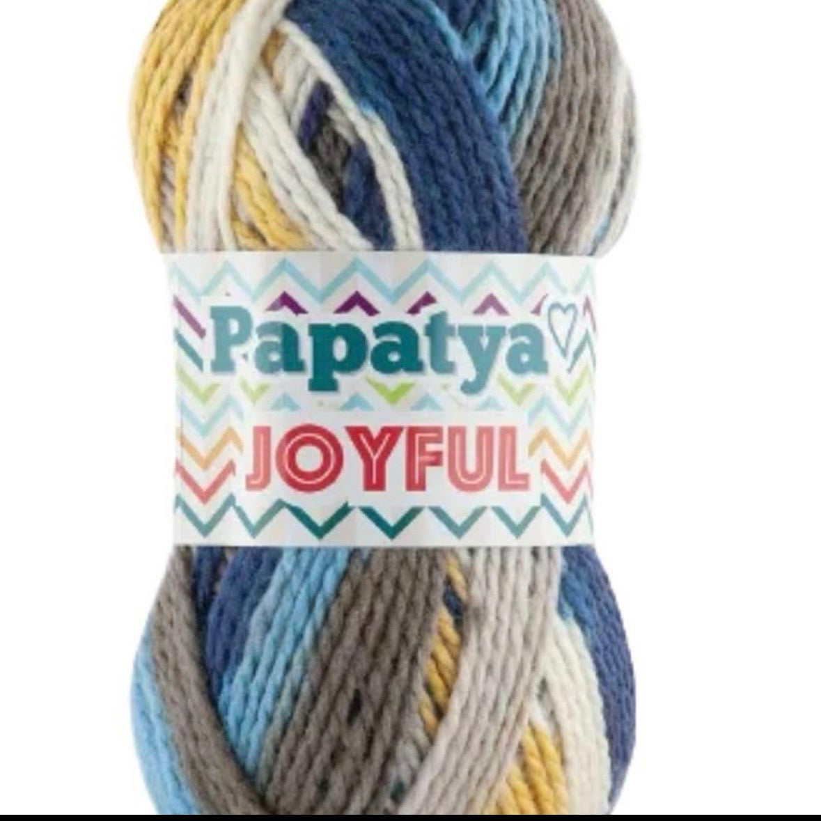 Papatya Joyful 5 x 100 - 200m - 20% Wool 80% Acrylic Knitting Crochet Yarn for Crafting Projects
