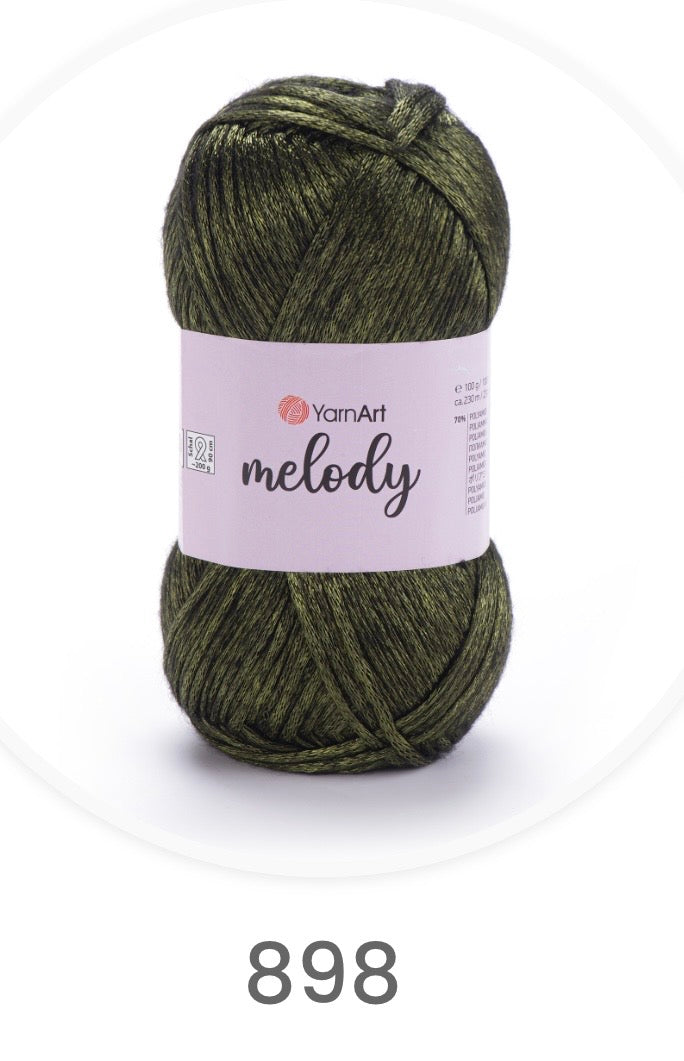 YarnArt Melody-  MELODY, SATIN, METALLIC, SHINY, ARAN 1 x 100G,