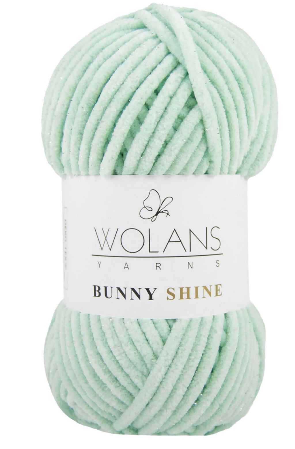 Wolans Bunny Shine 1 x 100g soft 100% Polyester Chenille yarn with Silver Glitter