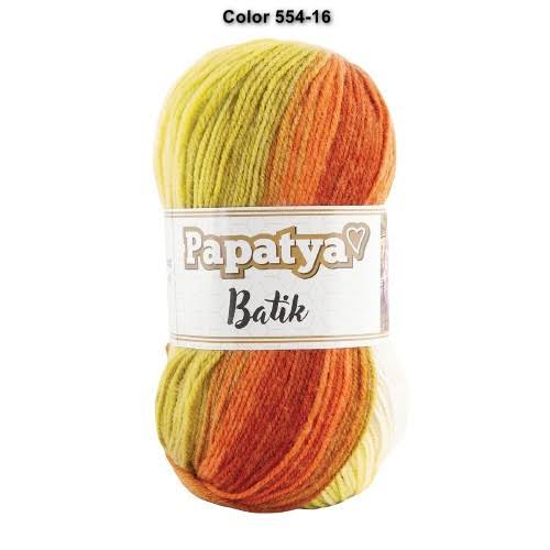 Papatya Batik DK 5 x 100g 100% Acrylic Yarn 360m per ball
