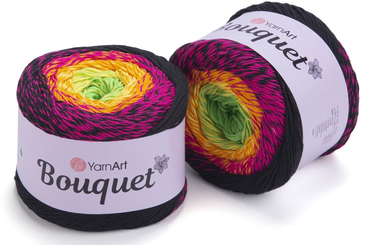 YarnArt Bouquet 100% Cotton DK  Cake 2 x 250g Cakes 500m
